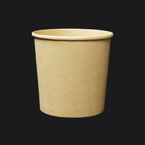 hc 크라프트 샌드위치 종이 펄프 샐러드 과일 디저트 원형용기 800ml - 500개 세트 [용기+뚜껑]