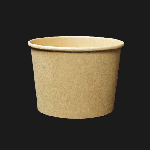 hc 크라프트 샌드위치 종이 펄프 샐러드 과일 디저트 원형용기 580ml - 500개 세트 [용기+뚜껑]