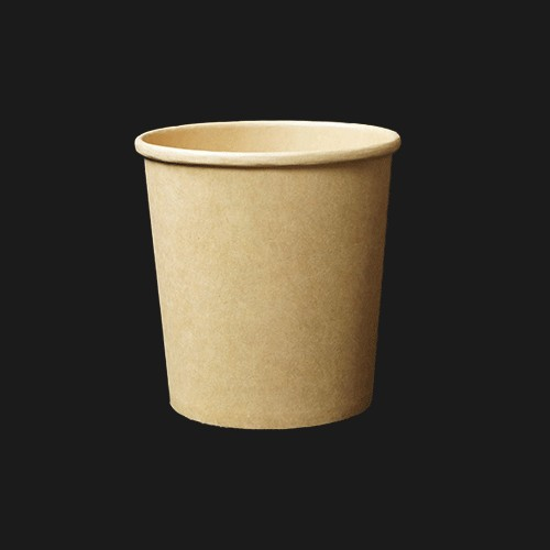 hc 크라프트 샌드위치 종이 펄프 샐러드 과일 디저트 원형용기 430ml - 500개 세트 [용기+뚜껑]