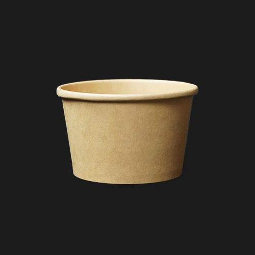 hc 크라프트 샌드위치 종이 펄프 샐러드 과일 디저트 원형용기 280ml - 500개 세트 [용기+뚜껑]