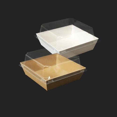 hc 크라프트 샌드위치 종이 펄프 샐러드 과일 디저트용기 HC002 500개 SET