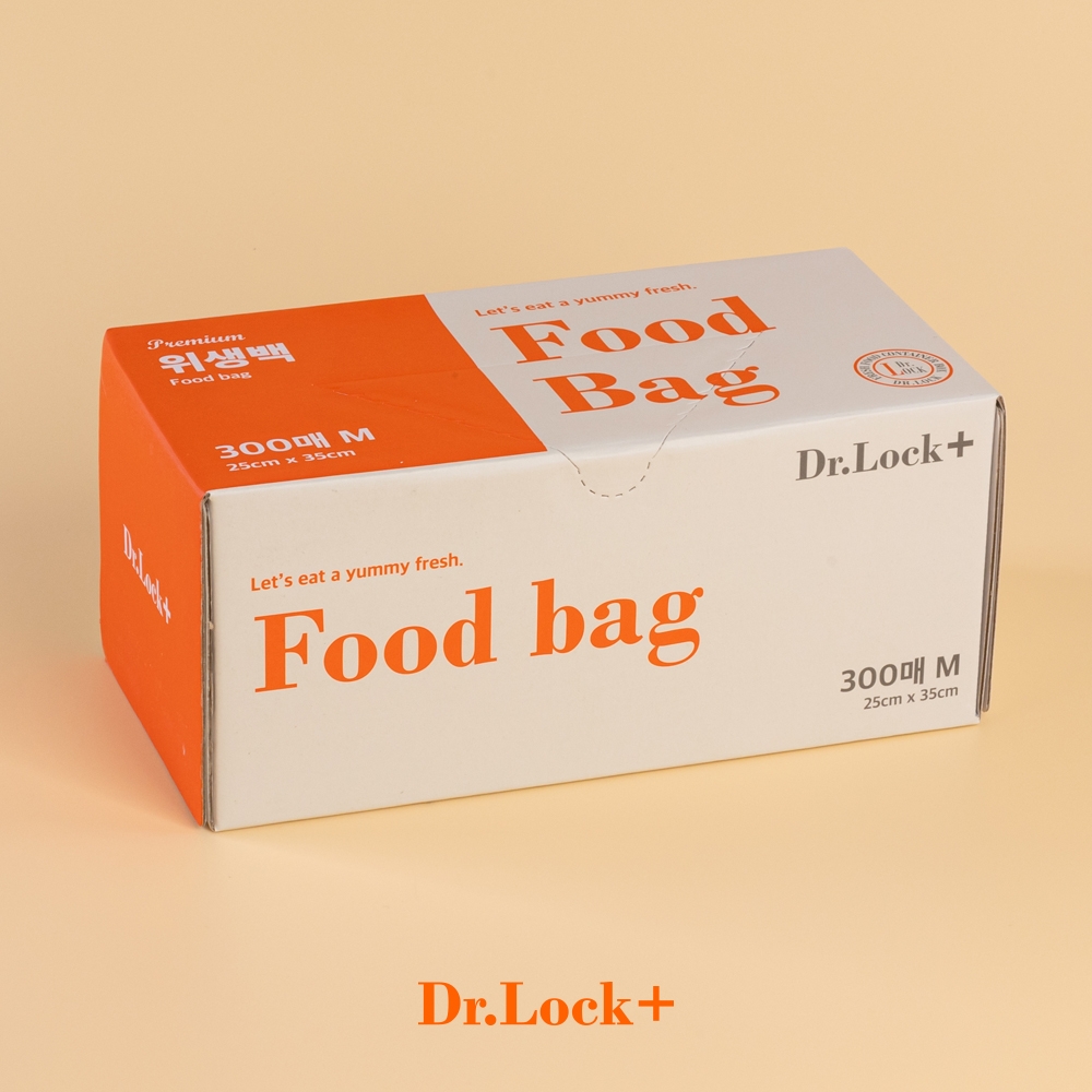 닥터락 두꺼운 일회용 비닐 봉투 크린 주방 실속형 위생백 25x35(300매)