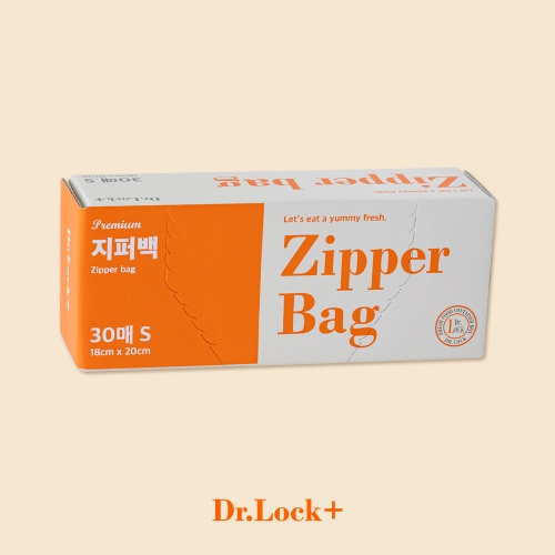 닥터락 두꺼운 냉장고 비닐 봉투 크린 주방 실속형 지퍼백 소 18x20
