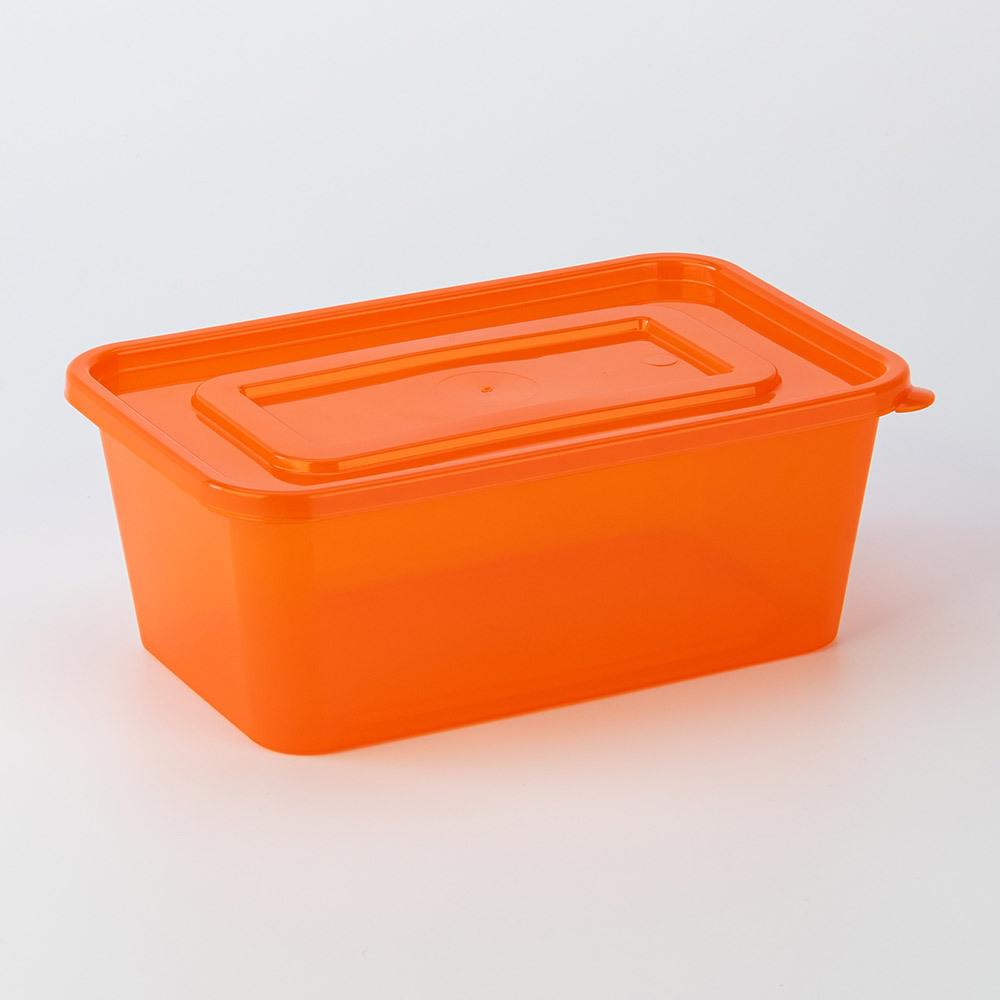 쿡앤락 사각 밀폐용기 N900ml 10개(오렌지색)