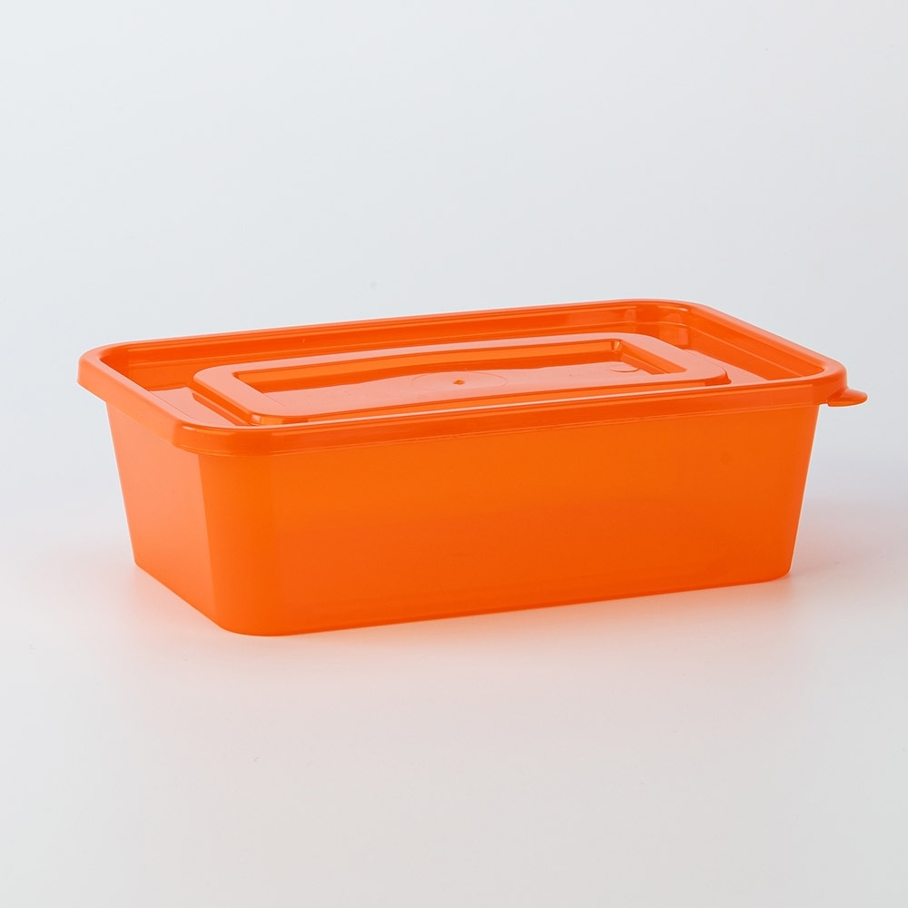 쿡앤락 사각 밀폐용기 N700ml 10개(오렌지색)
