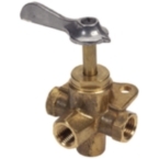 4구 황동연료밸브(1/4`` FNPT) Brass Four-Way Valve