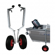점쇠형휠세트(선체365-590mm, 타이어260 x 85mm) Tinnie Mover Galvanised W/ Pneumatic Wheel