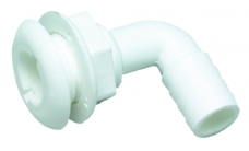 THRU-HULL 직각커넥터(Hose 19mm) Thru-Hull Conn-Wht Plas-1 Nut