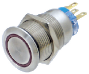 Push Button Switch With Led Ring-Red 12V 원형 스위치 ON-OFF