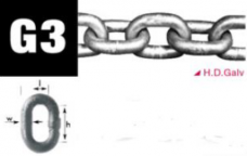 윈드라스 체인 Windlass Chain, PrecisedCalibrated, DIN766A H.D.Galv(8x24x27.2mm)