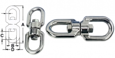 스텐 스위블 도래(&Oslash;12mm) S.S Jaw & Jaw Swivel(130-30-29-48)