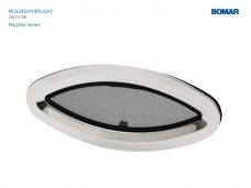 [BOMAR] 개폐식 현창 97x350mm 스모크 틴티드 유리 / 방충망 포함