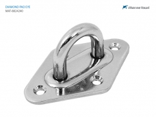 [MARINETOWN] 다이아몬드 패드아이 40mm x 61mm Base SS304