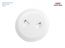 [NUOVA RADE] 4.3인치 원형 해치 데크플레이트 / 햇치 외경 162mm, 타공경 120mm, 내경 108mm / 백색 / NUO-196434