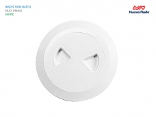 [NUOVA RADE] 6.6인치 원형 해치 데크플레이트 / 햇치 외경 222mm, 타공경 180mm, 내경 168mm / 백색 / NUO-196452