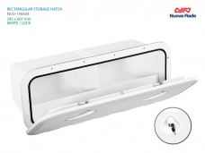 [NOOVA RADE] 탑라인 수납햇치 243x607mm ID 162mmx521mm / 백색 / 잠금장치