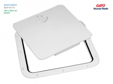 [NOOVA RADE]인스펙션 햇치 380x380mm ID 316x316mm 백색 커버분리