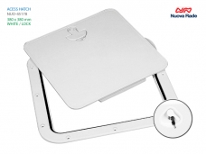 [NOOVA RADE]인스펙션 햇치 380x380mm ID 316x316mm 백색 커버분리 잠금장치