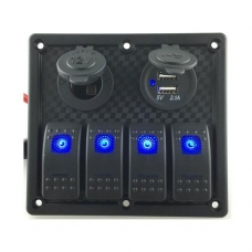 LED스위치판넬4구 USB,파워소켓