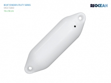 OCEAN 오션 U3 원통형 보트펜더 백색 16&times;56cm 접안 충격보호용 OCE-72263