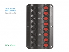 LED 스위치 판넬  w/회로 차단기 8P (Fuses 4Ax1 5Ax2 6Ax2 8Ax2 10Ax1)