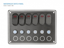AAA 스위치 판넬 LED w/회로 차단기 12V 6P 방수형