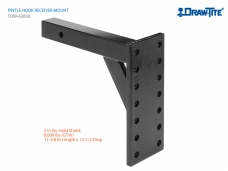DRAW-TITE 핀틀 훅크 리시버 마운트 12000 lbs GTW 2인치 사각 길이 37cm