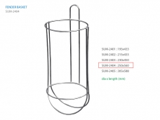 펜더 바스켓  250mm dia x 560mm 6mm SS Wire / 파이프고정용 펜더 바스켓 클립 별도