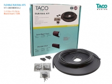 TACO 럽레일 세트 50ft / 15 m 럽레일 인서트 엔드캡 포함 / 폭 : 27 mm
