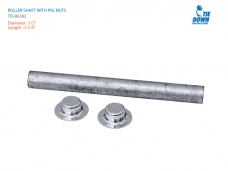 롤러 샤프트와 마감 넛트 12.7mm dia x 13.3cm / 5인치 롤러용
