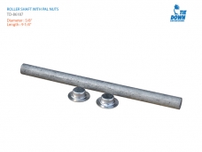 롤러 샤프트와 마감 넛트 16mm dia x 235mm / 8인치 롤러용