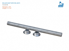 롤러 샤프트와 마감 넛트 16mm dia x 286mm / 10인치 롤러용