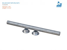 롤러 샤프트와 마감 넛트 15.87mm dia x 336mm / 12인치 롤러용