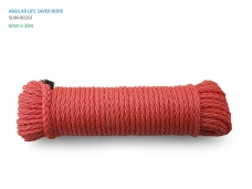 구명로프 (나일론 후크 포함) 6mm x 30m / 강도 : 300kg