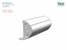 [TACO] 단단한 럽레일 / 백색 /길이 6m 높이 38.1mm 폭 22.23mm - V21-9501WHC20D