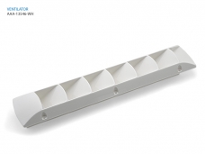 AAA 사각 루버 밴트 6구 / 454mm x 88.9mm ABS 백색 - AAA-13546-WH