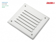 LALIZAS 사각 빗살 루버 밴트, 통풍구, 환기구 / 백색 플라스틱 115mm x 127mm, ABS 백색 - LAZ-01685