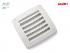 LALIZAS 사각 빗살 루버 밴트, 통풍구, 환기구 / 백색 플라스틱 91.5mm x 91.5mm, ABS 백색 - LAZ-70235