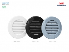 NUOVA RADE 원형 벤트 그릴 dia 76.2mm, 백색