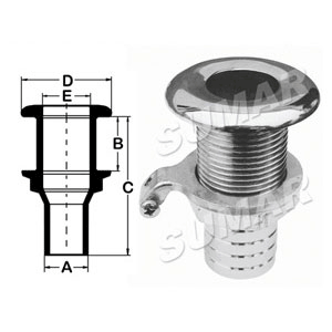 씨 드레인 (AISI 316) 30mm 호스용