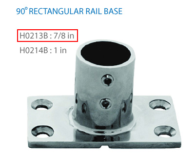 레일 베이스 사각   22mm Dia SS316