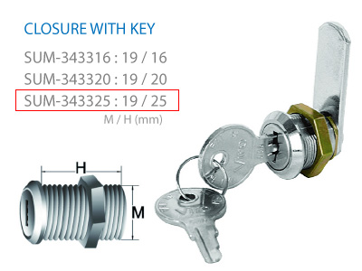 캐비닛 잠금 키  25mm