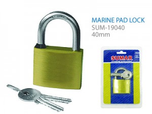 마린 자물쇠 (Brass) Marine Pad Lock 40mm