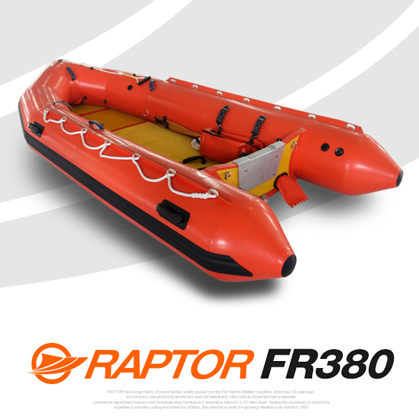 RAPTOR 랩터 FR380 / 6인승 / 전문인명구조선 / CSM 하이팔론 레스큐보트 / 구명보트