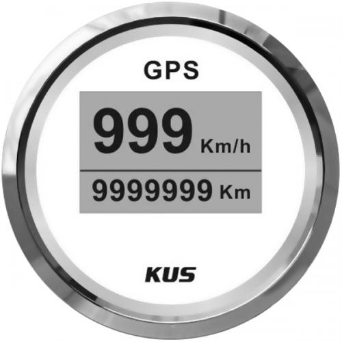 디지털 GPS 스피드 게이지 - 흰색 / 스피드메타  12/24겸용 / GPS 안테나 포함