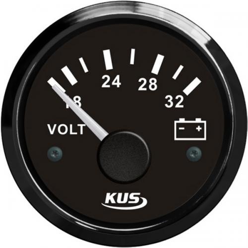 KUS 볼트메타 / 배터리 게이지 / 24V / VOLT METER SS Black