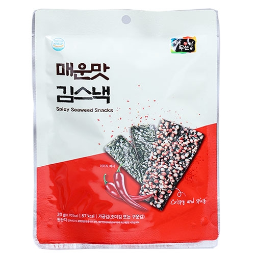 [장흥무산김] 매운맛 김스낵 20g