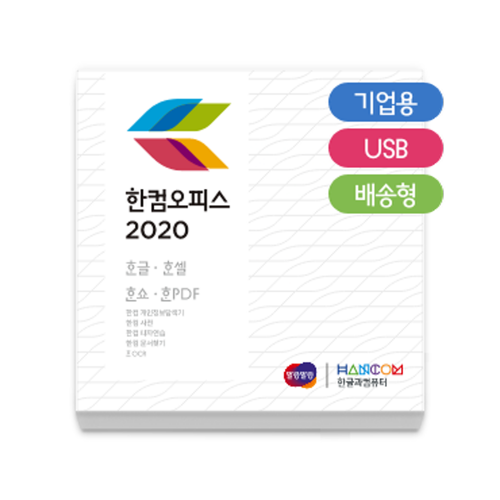 한컴오피스 2020 기업용 정품 패키지 / USB 타입 / 영구사용