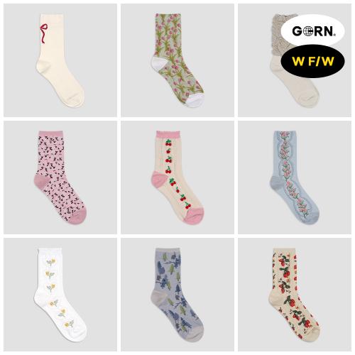 GGRN 여성용 패션 캐주얼 포인트 중목 긴목 양말 기획전