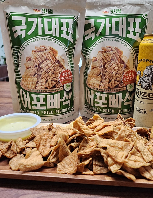 [맛샘]매콤한 청양 국가대표 어포빠삭 80g93.8% 생선어포맥주안주 아이간식100% 기름기제거80g/30봉 1박스